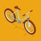 Bike Retro Isometric View. Vector