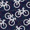 Bike retro seamless pattern outline 80s color