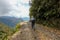 Bike riders on Camino de la muerte / Yungas road