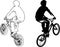 Bike riders vector