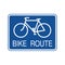 Bike route sign illustration