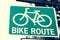 Bike route signs