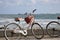 Bike in the seashore facing Taiwan Strait, Kaohsiung, southern-western Taiwan, Asia