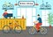 Bike Shop Vector Illustration with Shoppers People Choosing Cycles, Accessories or Gear Equipment for Riding in Flat Cartoon