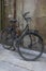 A bike standing in the streets of the El Born neighborhood in Barcelona