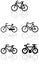Bike symbol vector set.