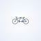 Bike tandem, vector best gray line icon