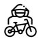 Bike Theft Icon Vector Outline Illustration