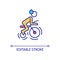 Bike trainer RGB color icon