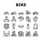 Bike Transport And Accessories Icons Set Vector