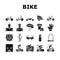 Bike Transport And Accessories Icons Set Vector