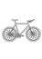 Bike transportation black and white lineart drawing illustration