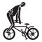 Bike trick icon, simple style