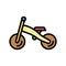 bike wooden color icon vector illustration