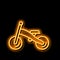 bike wooden neon glow icon illustration