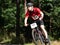 Biker in cross country bike friendly competition whiting open season