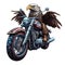 A biker eagle sticker of an american motorcycle