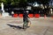 Biker ride around in the empty grounds of a closed Antipolo Cathedral due to Covid 19 virus outbreak