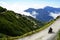 Biker riding in Zig Zag Road of Old Silk Route East Sikkim