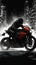 Biker speed, sports bike on white black background, adrenaline rush