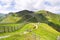 Bikers trail to Schattberg-Ost mountain station, Saalbach-Hinterglemm, Alps, Austria