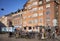 Bikes parked at Gammeltorv Old Market, oldest square in Copenhagen.