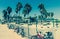 Bikes and playground at Venice Beach in Los Angeles, California