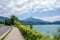 Bikeway along lake Attersee