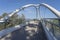 bikeway bridge over Ombrone river, north of Alberese, Italy