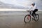 Biking on the beach