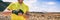 Biking cyclist on mountain bike using wearable tech device smart watch on outdoor training. Panoramic banner man athlete