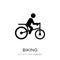 biking icon in trendy design style. biking icon isolated on white background. biking vector icon simple and modern flat symbol for