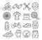 Biking Line Icons