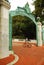 Biking through Sather Gate