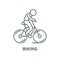 Biking vector line icon, linear concept, outline sign, symbol