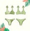 Bikini fashion flat sketch template.