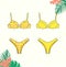 Bikini  fashion flat sketch template.