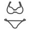 Bikini line icon, Summer concept, swimming suit sign on white background, women swimsuit icon in outline style for