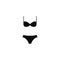 Bikini underwear or swimsuit vector icon illustration