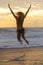 Bikini Woman Girl Jumping Sunset Sunrise Beach