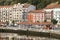 Bilbao river nervion with traditional buildings. Tourism in Spain