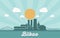 Bilbao skyline - Spain - vector illustration