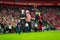 BILBAO, SPAIN - AUGUST 28: The Giants dance in the stadium of San Mames on the break the Spanish League match between Athletic Bil