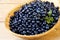 Bilberry, whortleberry in a basket