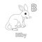 Bilby Alphabet ABC Coloring Page B