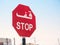 Bilingual Stop Road Sign Oman