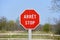 Bilingual Stop Sign in Nova Scotia of Canada