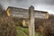 Bilingual Welsh English signpost