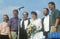 Bill Clinton and Al Gore at a wedding ceremony