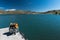Bill Evans Lake dock near Silver City in New Mexico.